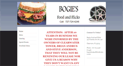 Desktop Screenshot of bogiesfoodandflicks.com