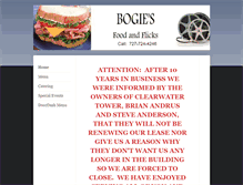 Tablet Screenshot of bogiesfoodandflicks.com